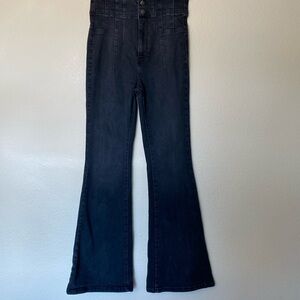 We the Free Jade flare jeans women’s 30 thirty grey blk bell bottom free people